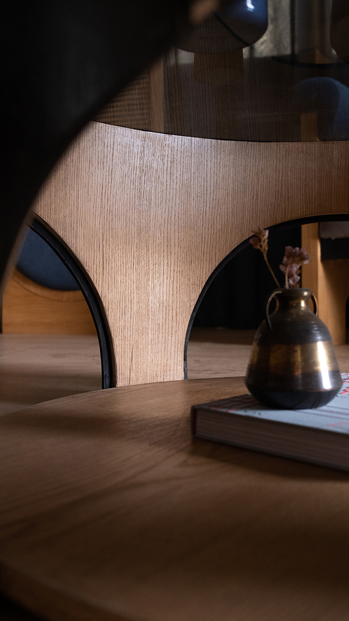 Nordica Olia Coffee Table - Glass Top - Round Design 3