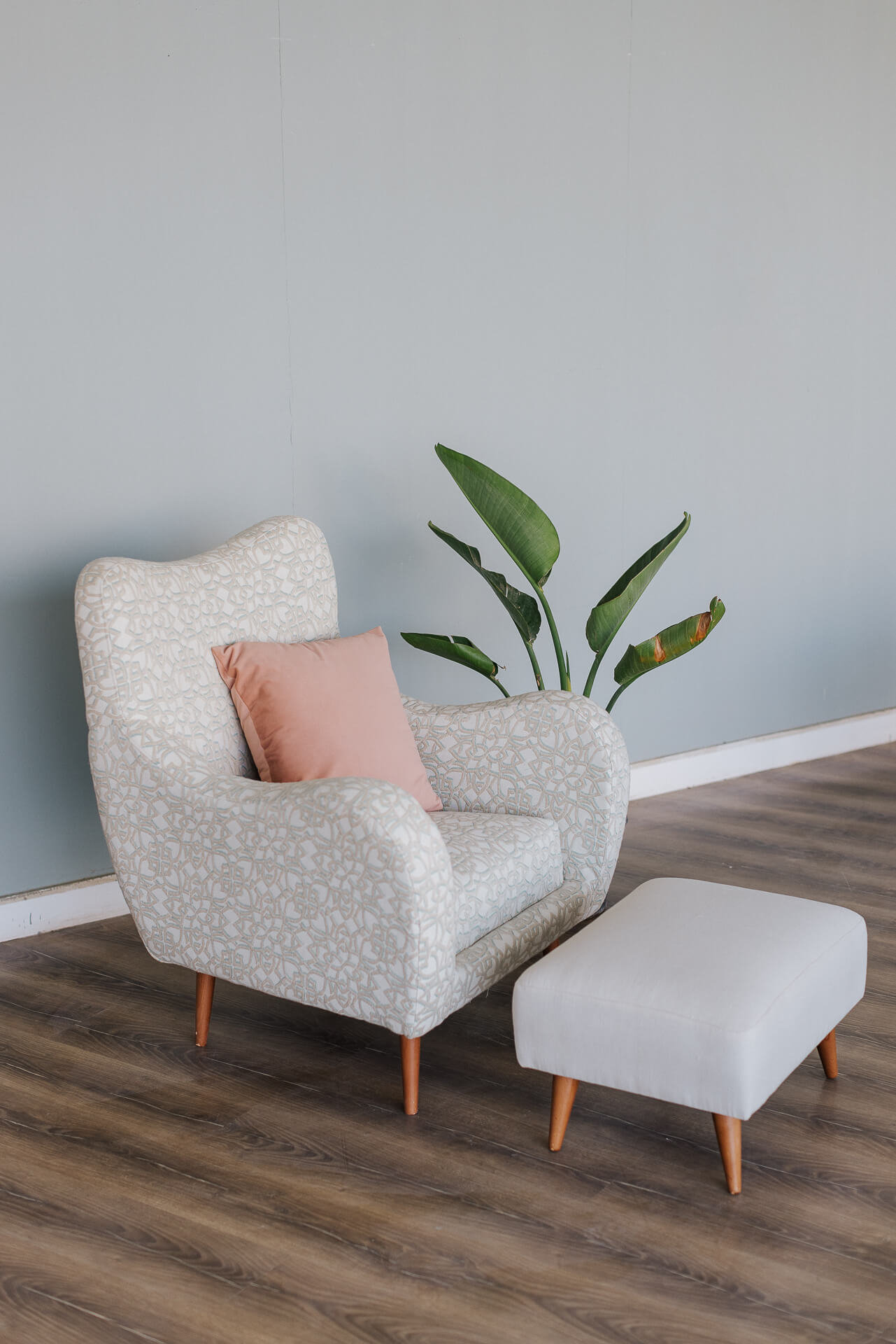 Barbra Armchair and Legrest 1