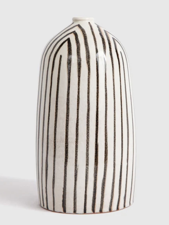 Zebra Pottery Vase 0