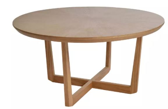 Wheel Medium Coffee Table - Marble Top - Wooden Base 1