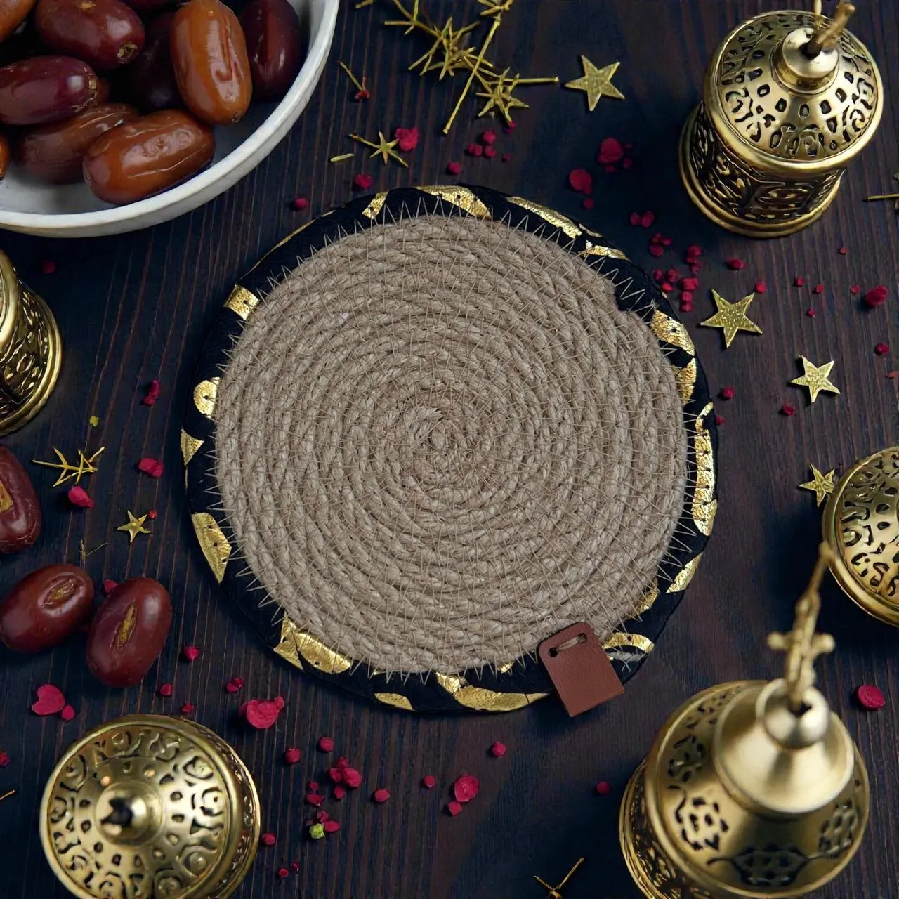 Ramadan Round Jute Coaster 2