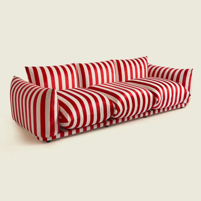 Tokio 3-Seater Sofa - Striped Velvet 2