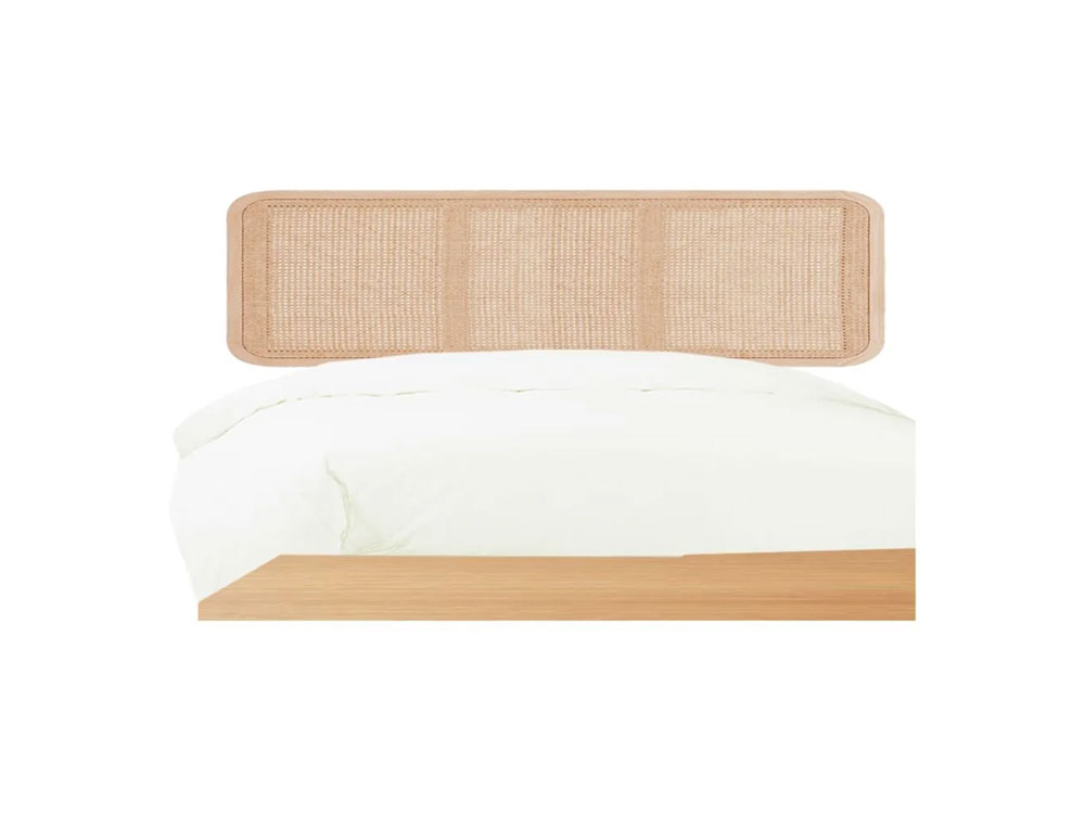 Arvin Cane Detached Headboard Wooden Bed 0