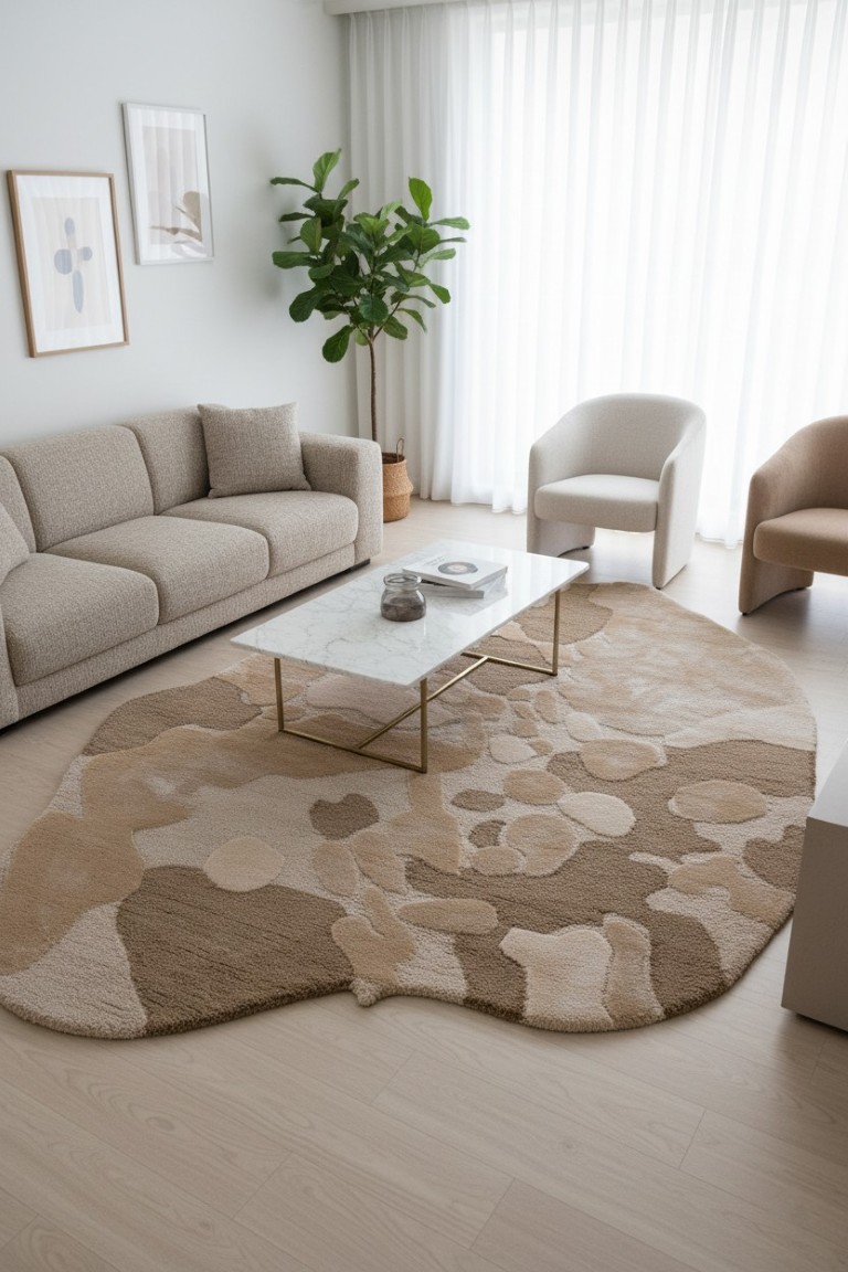 Wavescape Hand-Tufted Wool Blend Rug 1