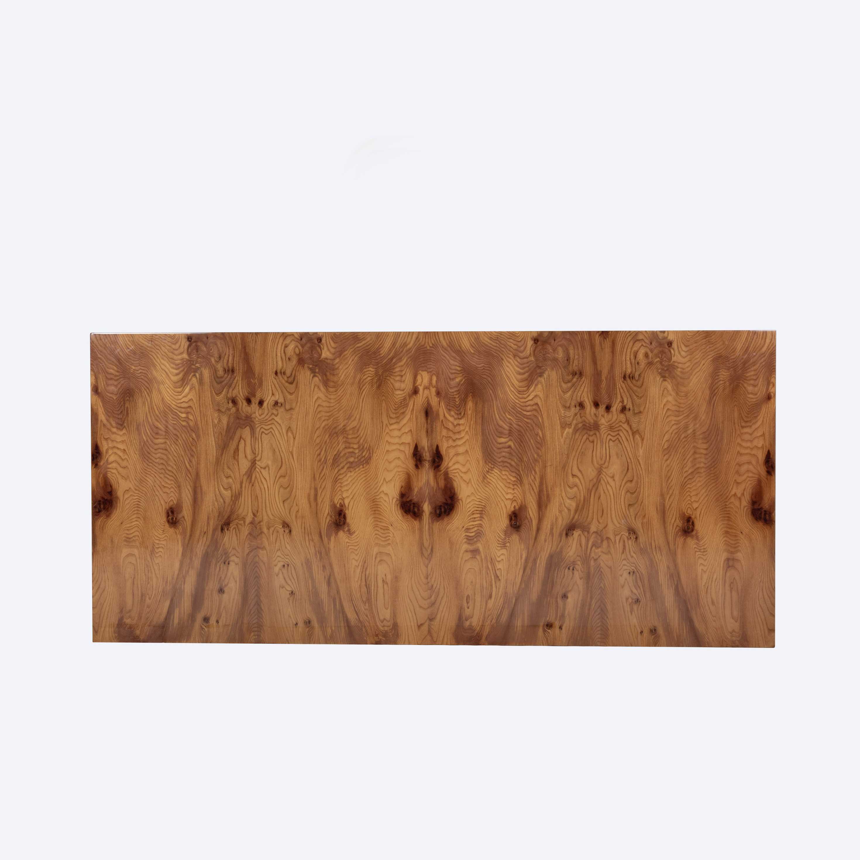 Reflection Beech Wood With Burl Veneer Dining Table With Gold Leaf Accents 1