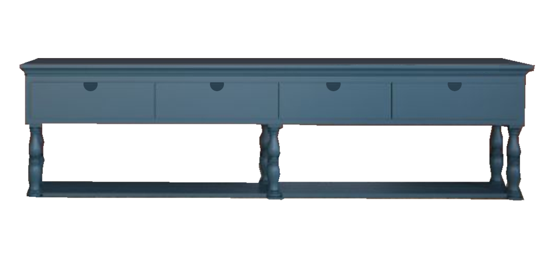 Blue Back Sofa Console 0