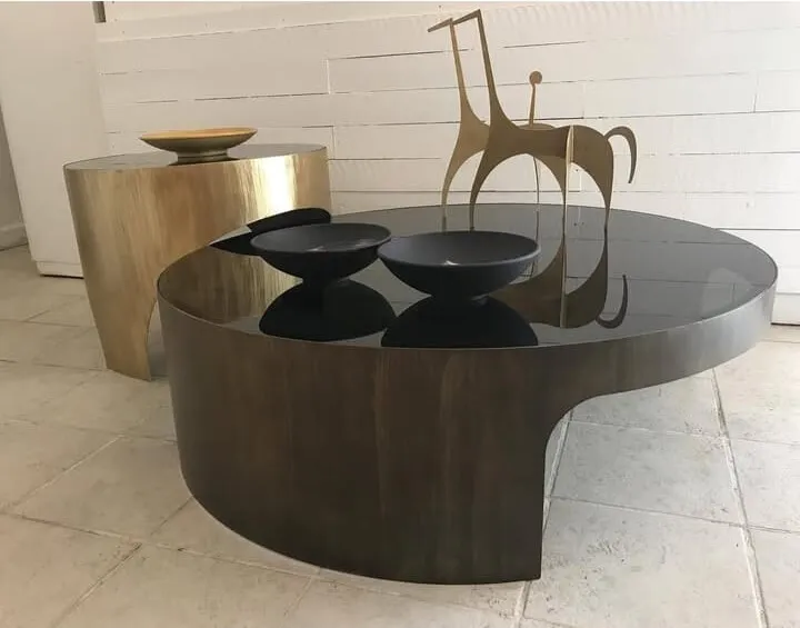 Capri Steel Coffee table Set With Glass Top 1