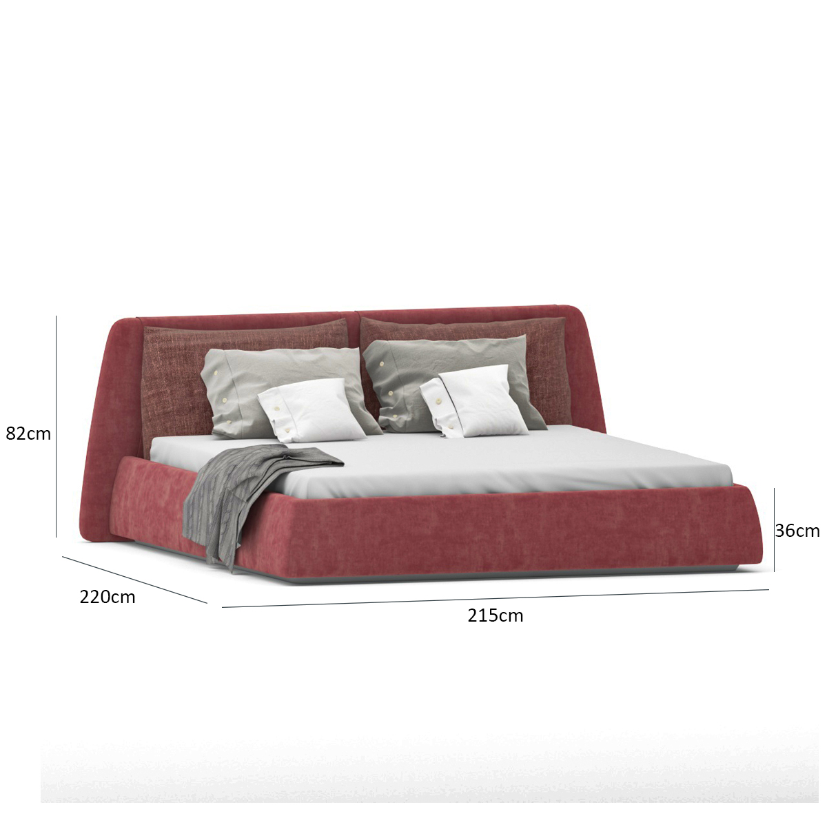 Waly Fully Upholstered Bed - Hippo 162 1