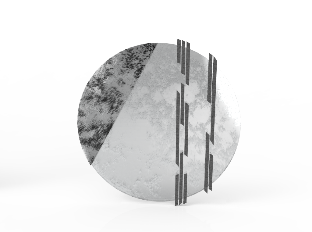 Lines Abstract Circular Mirror – Unique Artistic Statement Piece 0