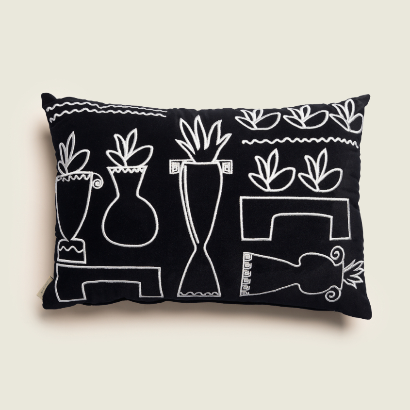 Farmer Pot - Embroidered Cushion 0