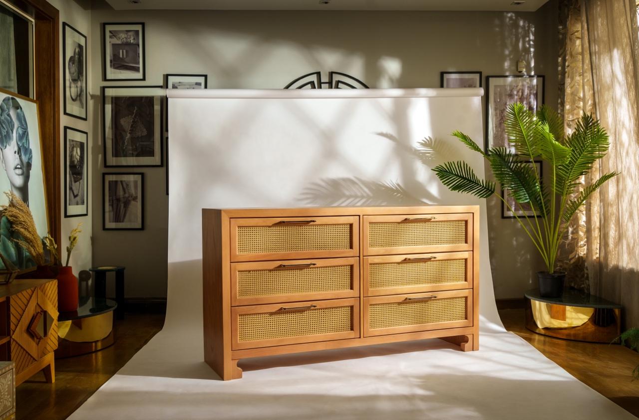 Cane Chest of Drawers With Spacious Storage Space 1