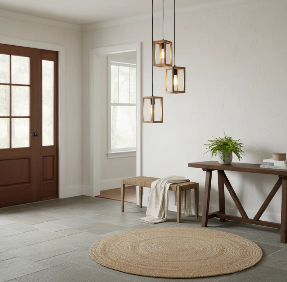 Modern Wood & Steel Ceiling Lamp – 3 Pendant Lights - YL110 2