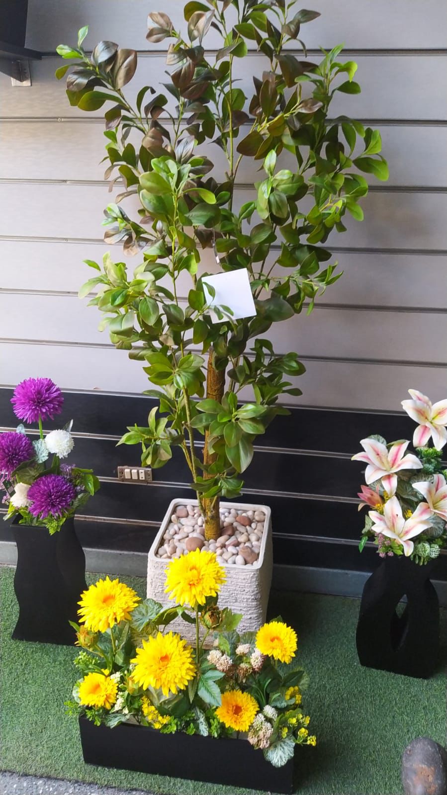 Artificial Decorative Plant in Black Pot 0