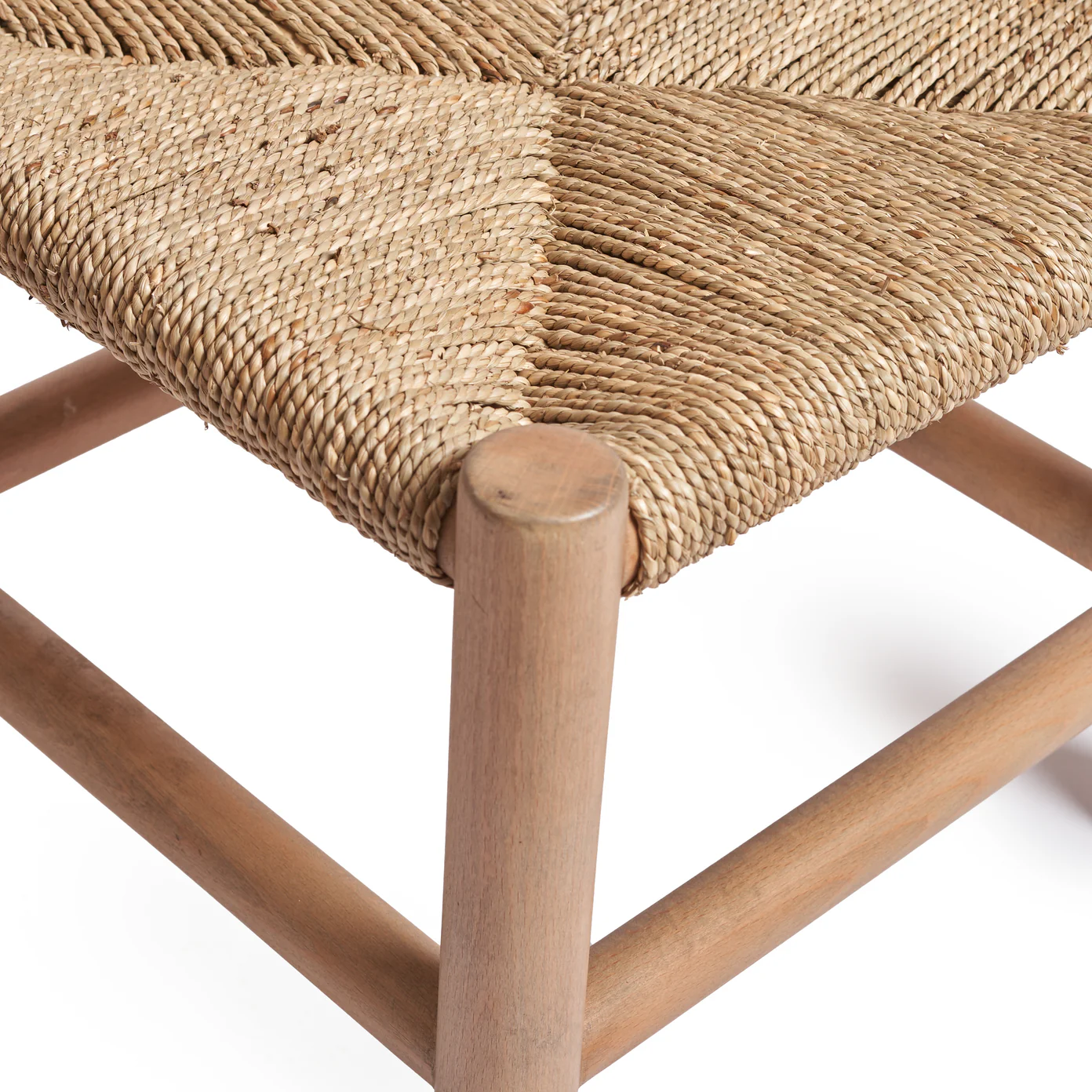 Seagrass Stool - Handwoven With Study Wooden Frame 3