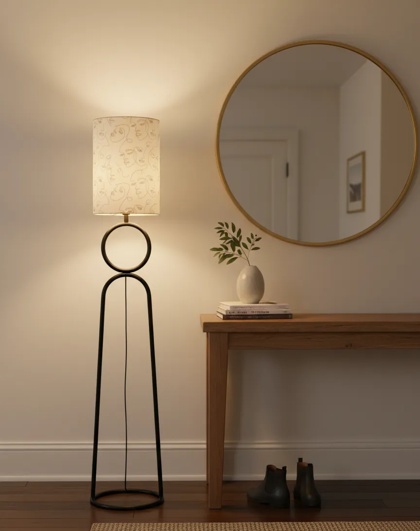 Sana Floor Lamp - Black& White YL-FL-721N-1L 2