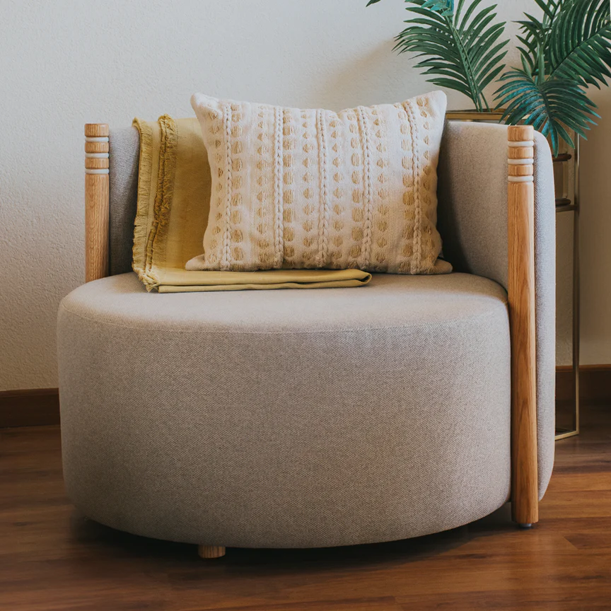 Matchstick Upholstered Chair with Acrylic Inlay 5