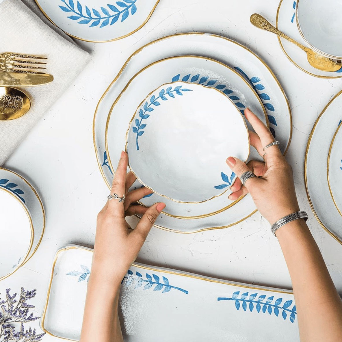 Golden Breeze Dinner Set 1