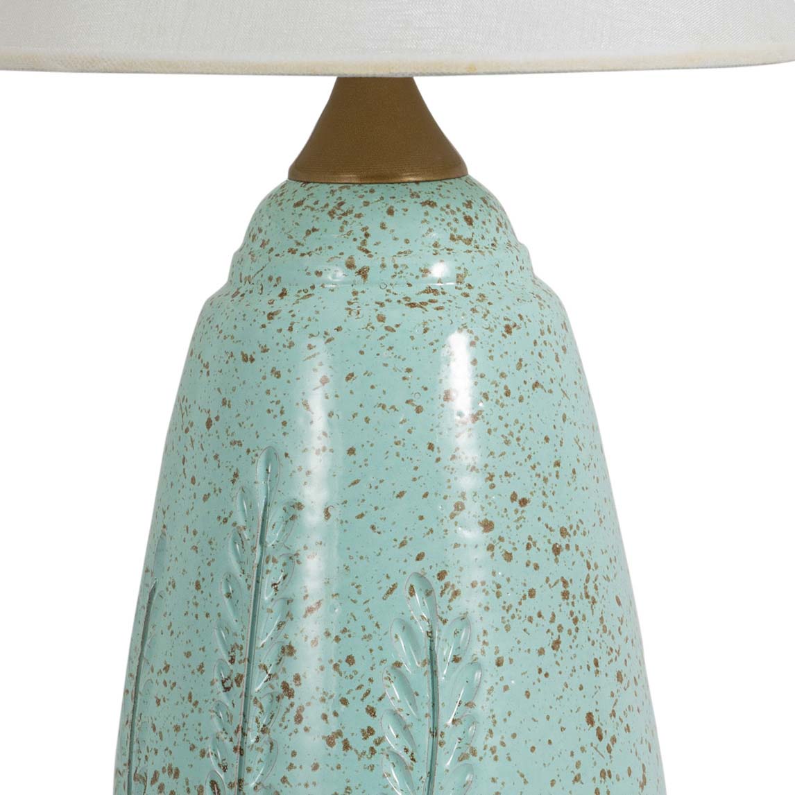 Mint Falling Leaves Lamp Shade 1