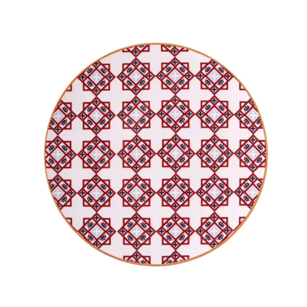 Fustat Red Serving Plate 0