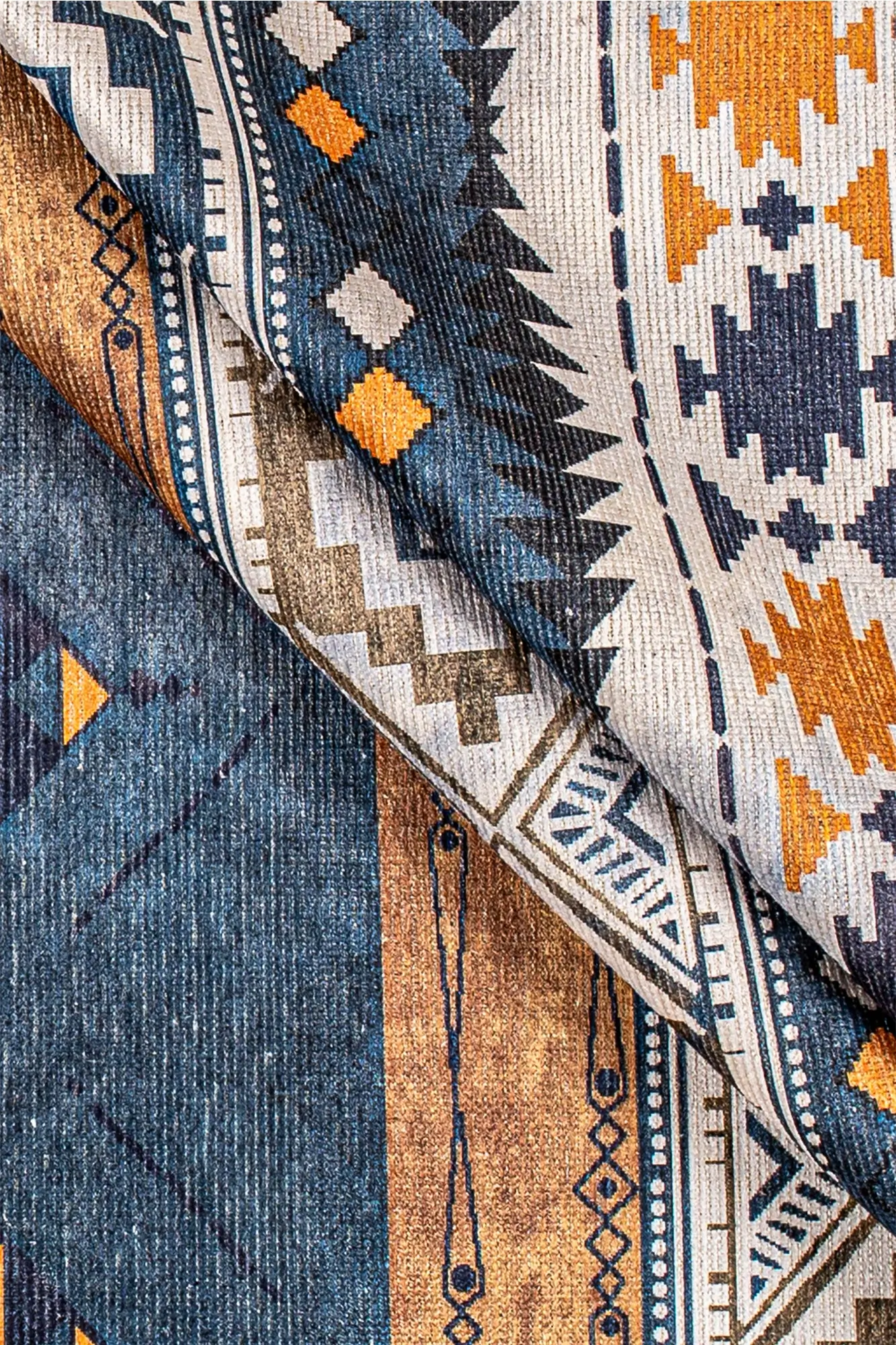 Badawi Digital Woven Rug Blue 2