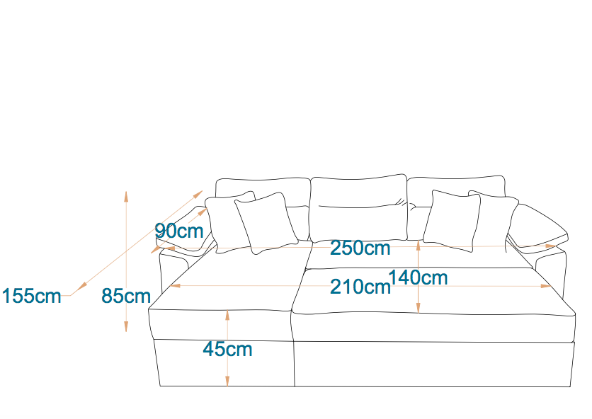 Milan Pull Out Sofa Bed - Chaise Lounge With Storage 3