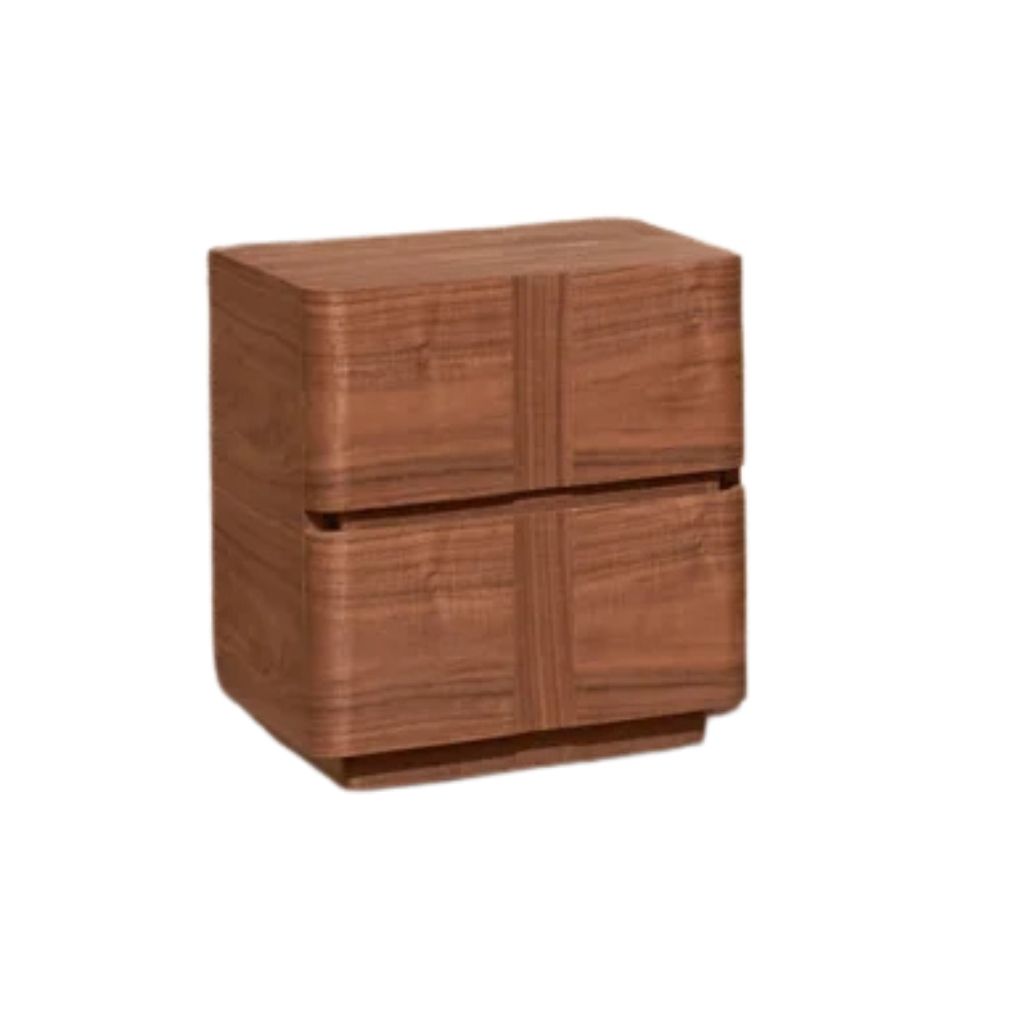 Butterfly Walnut Veneer Nightstand 0