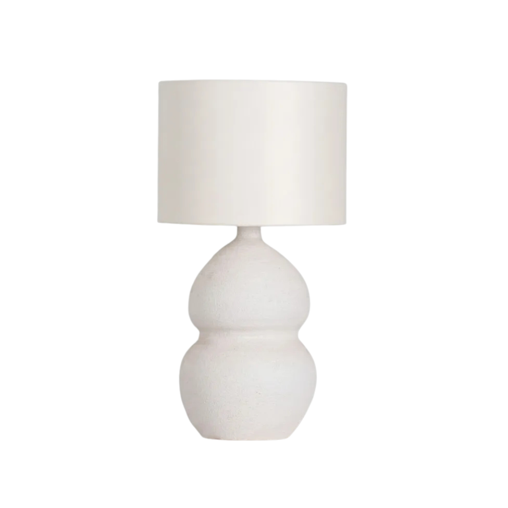 Fjord Layers Table Lamp with White Shade 0