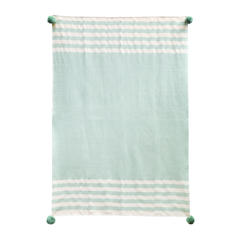Mint Stripes Throw 0