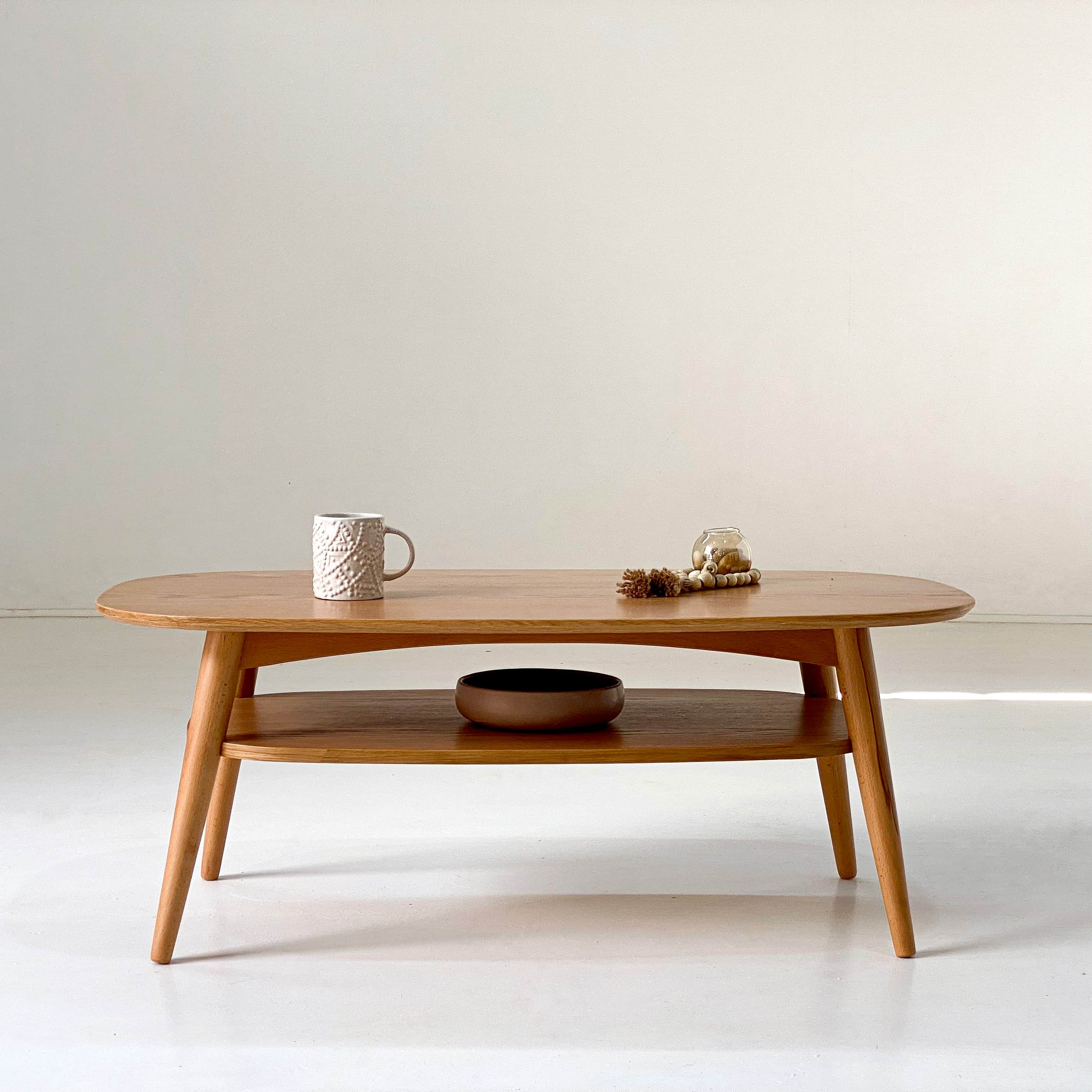 Oslo Coffee Table - 2 Levels - Beech Wood & Oak Veneer 0