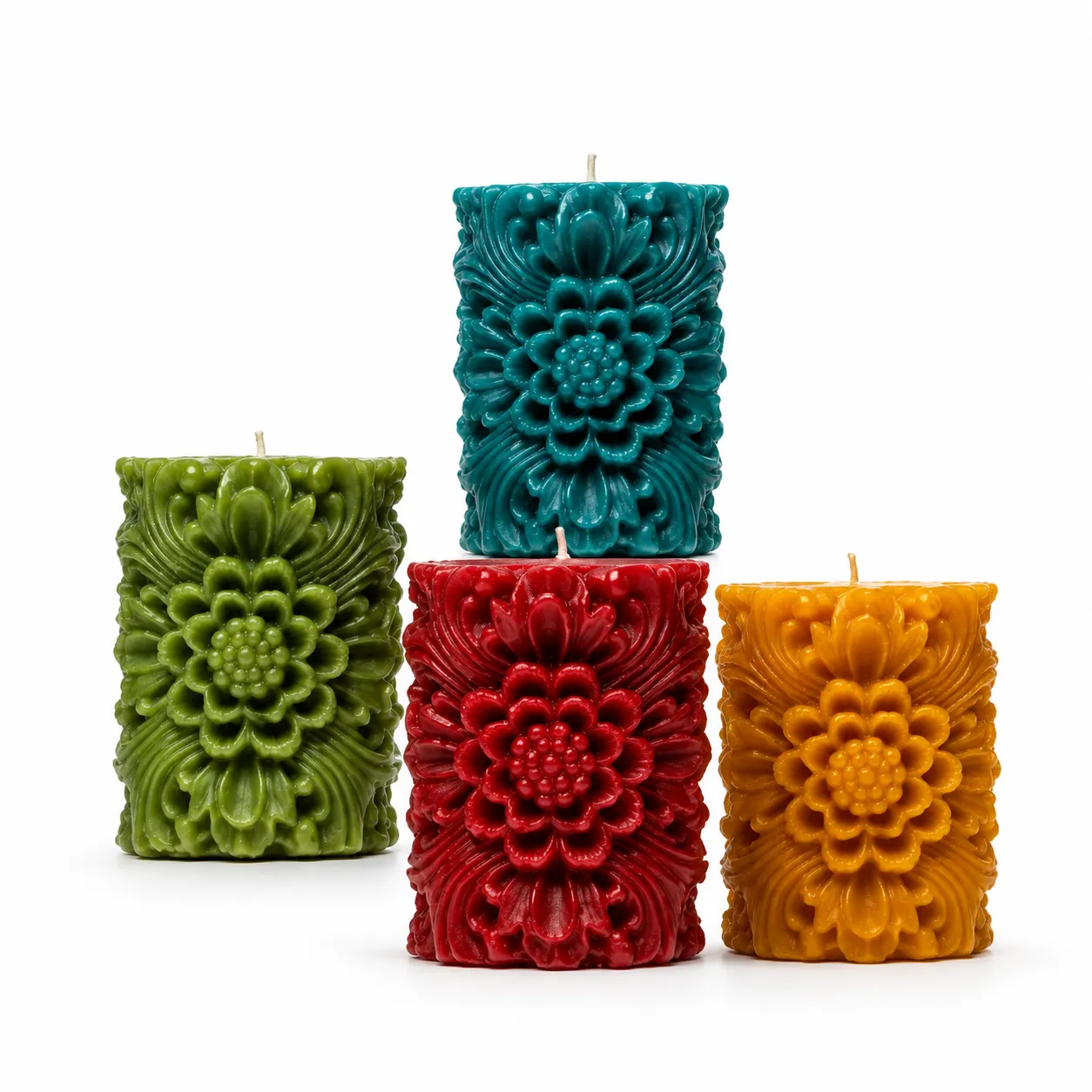 Sculpted Flower Candle