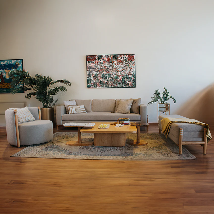 Matchstick Sofa - Solid Oak & Beech Wood Frame 3