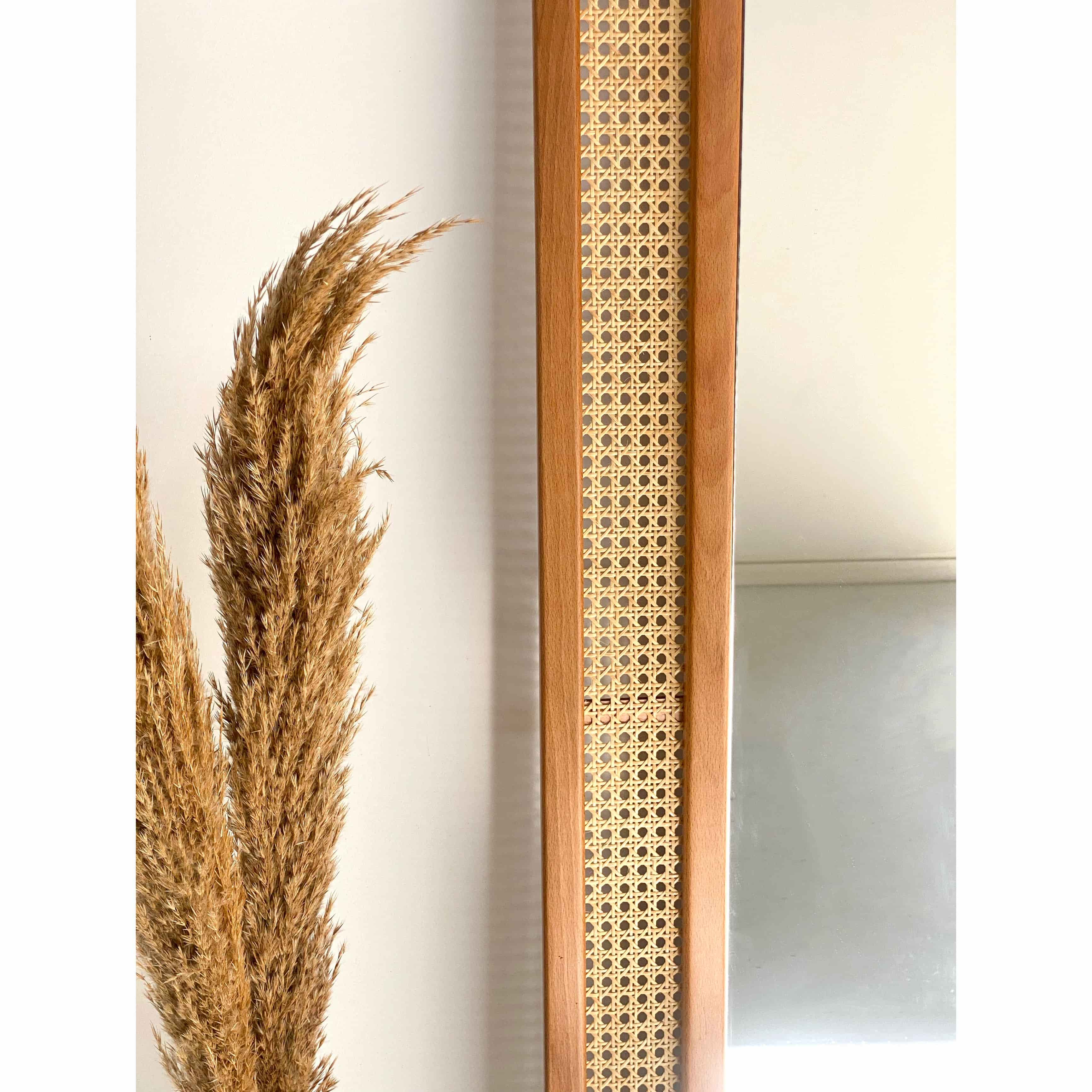 Dale Beech Wood & Rattan Arch Mirror 2