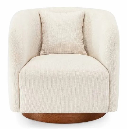 Isobel Armchair With Beech Wood Base & Upholstered Body 2