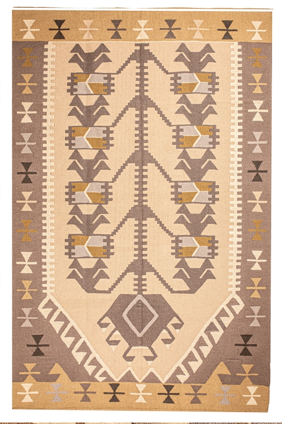 KindleKnot Rug - Handmade Wool Kilim 0