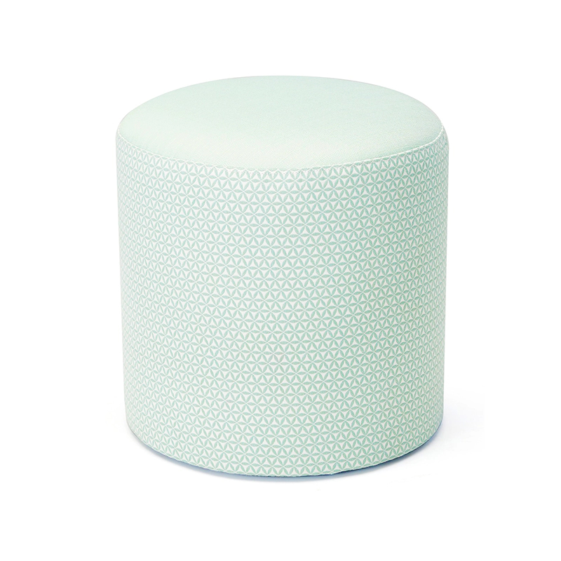 Machu Round Pouf - Fully Upholstered with fabric image