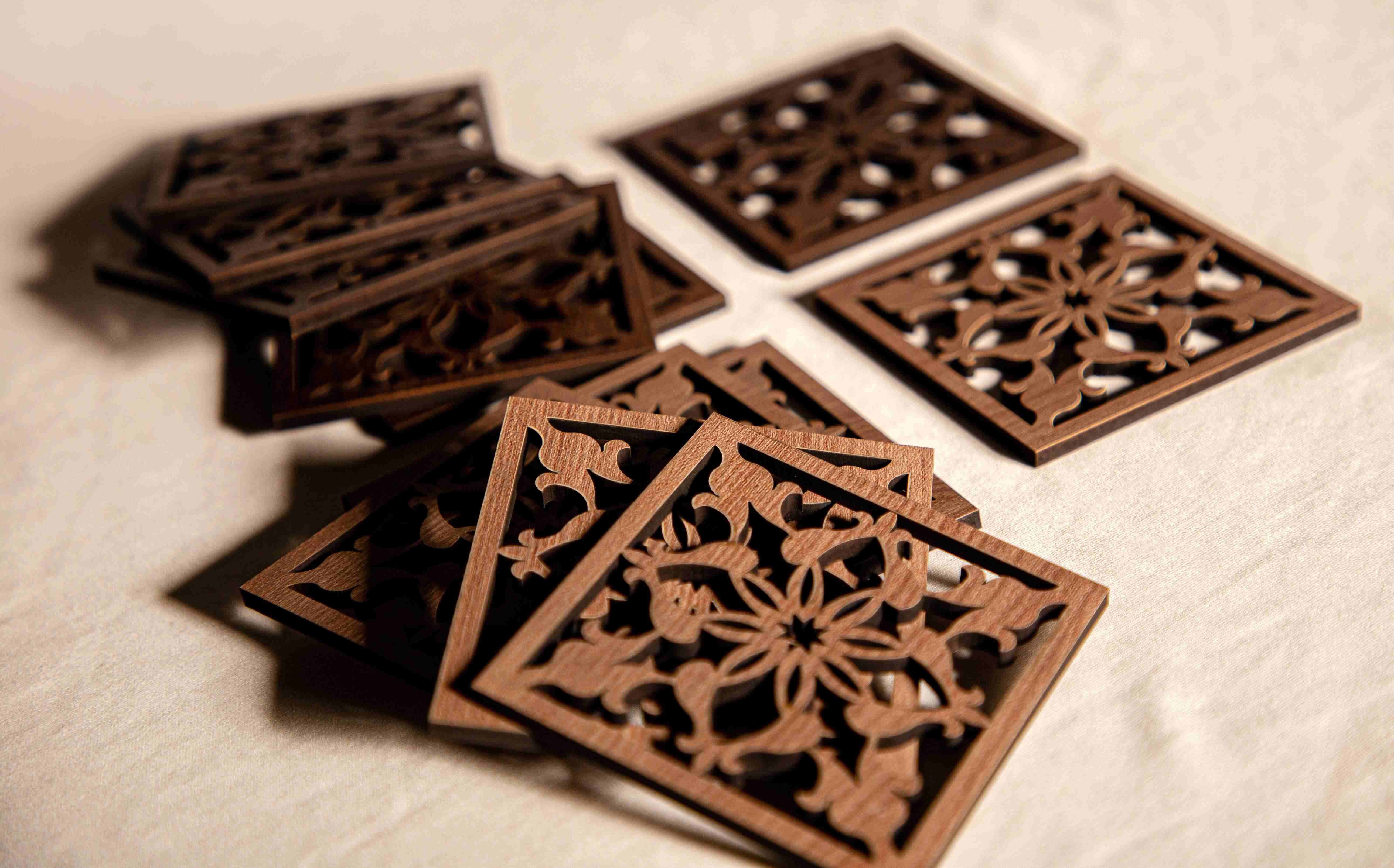 Afghan Coasters - Set of 6 6