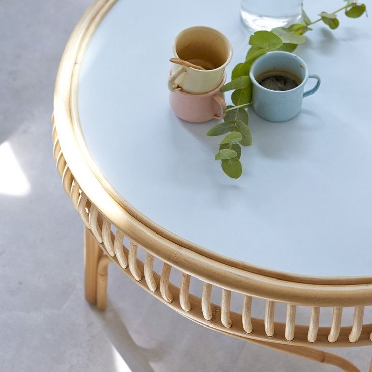 Side table coffee from bamboo  2