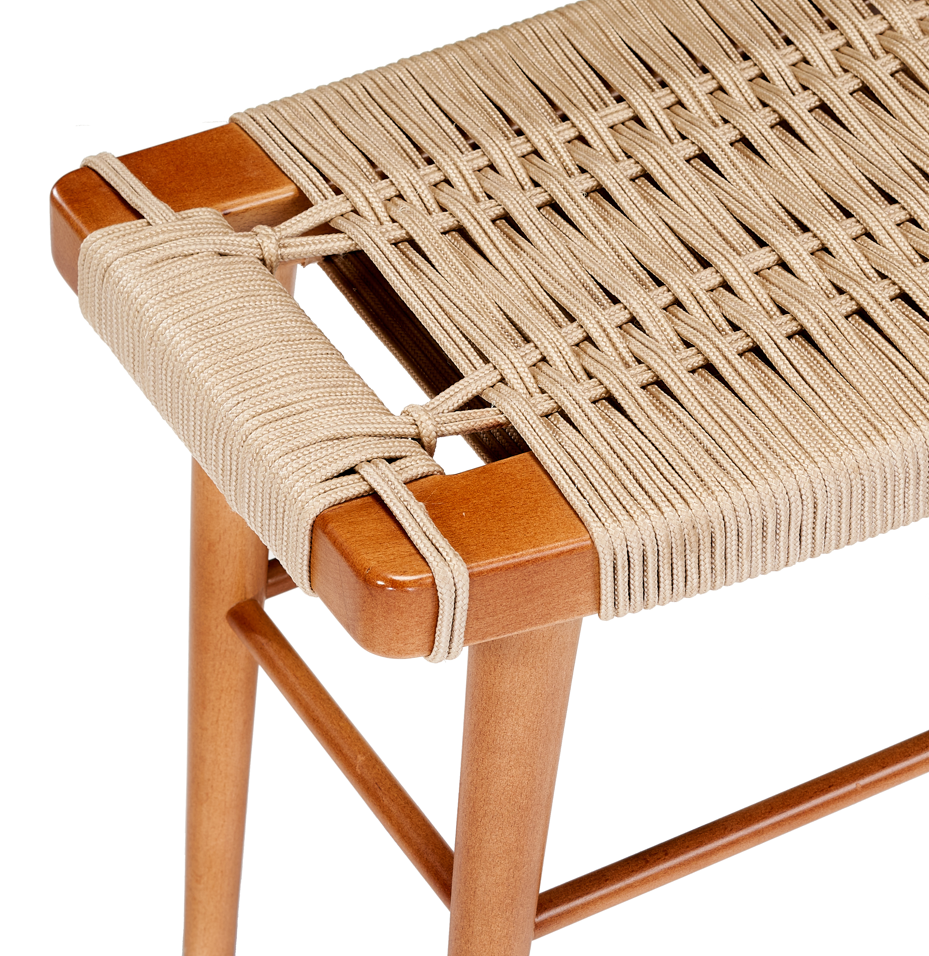 Fernando Stool – Handwoven Seat with Durable Wooden Frame 2