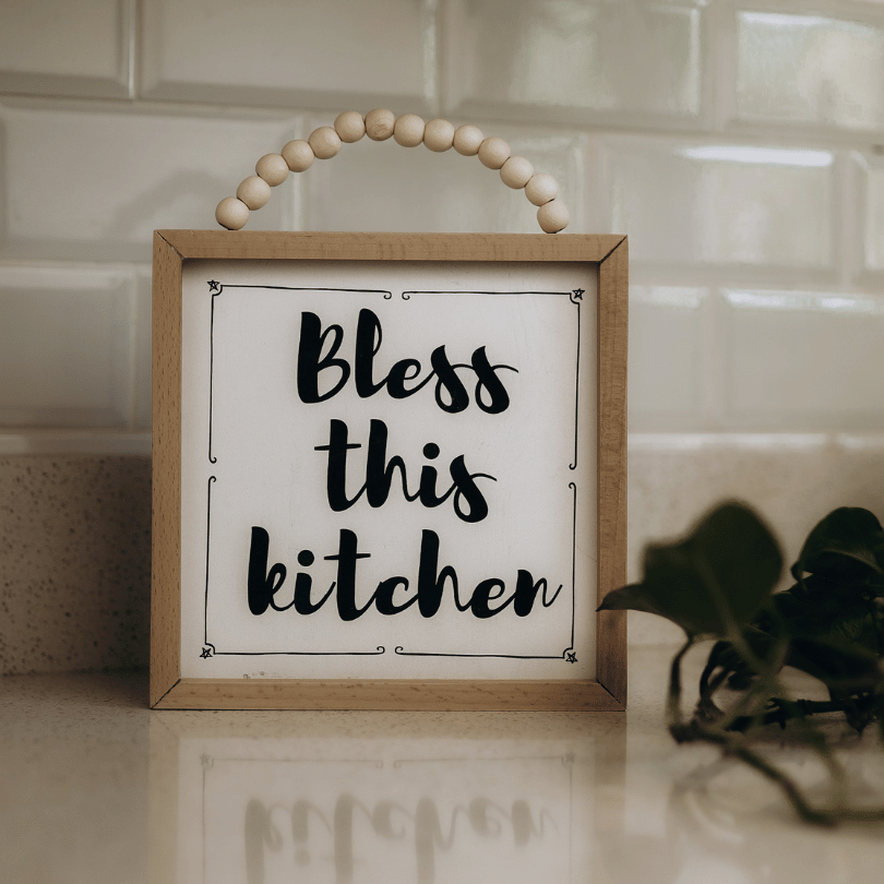 Bless This Kitchen Beaded Frame 0