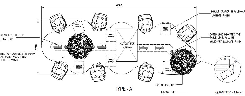 MBC organic  shape workstation type A 0