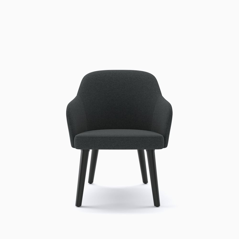 Lilly Arm Chair With Sponge Seat & Wooden Legs - Hippo59 1