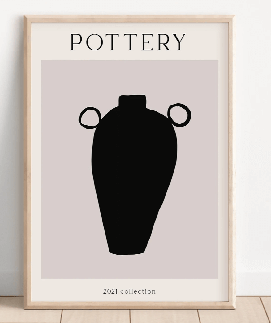 Black Minimalistic Vase Poster 0