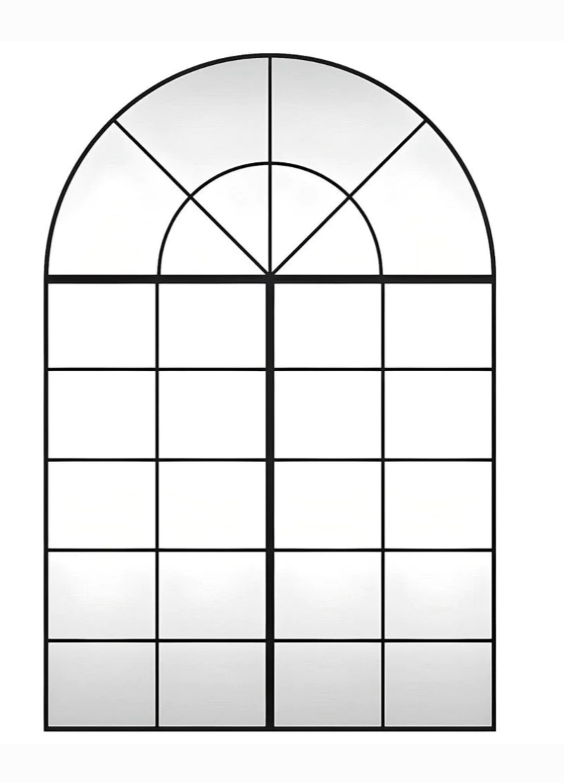 Le Mille Arch Window Mirror – Timeless Elegance In Iron and Glass 0