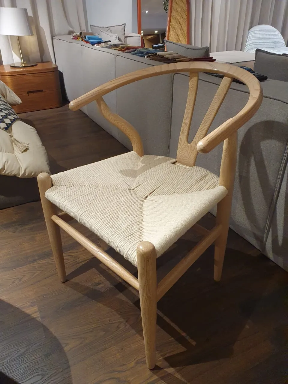 Dining Chair With Beech Wood And Ropes Seat 1