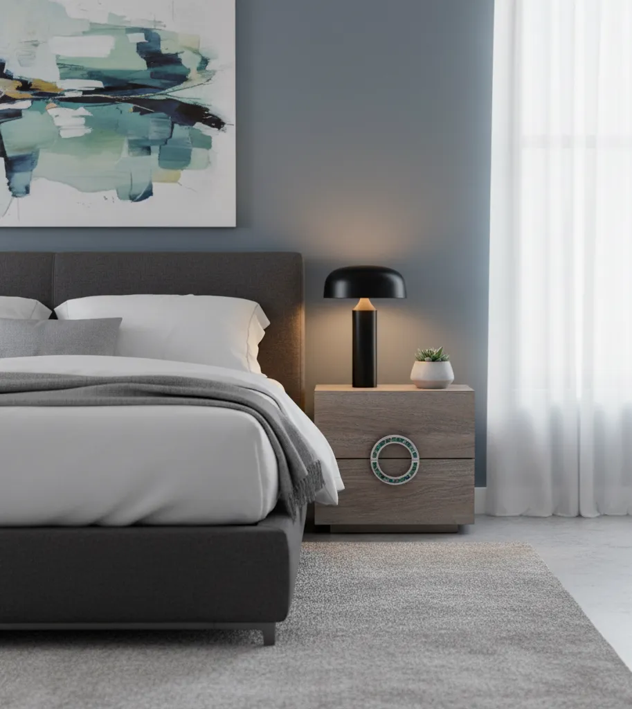 Rays Nightstand Beech Wood With 2 Drawers 1