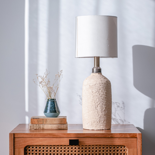 Concrete Beige Lamp Tall 0