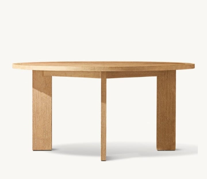 Curve Round Dining table With Swedish Wood 0