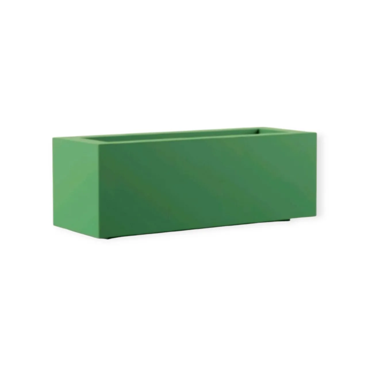 Renttangolo Rectangular Fiber Plant Pot – Bold Green 0