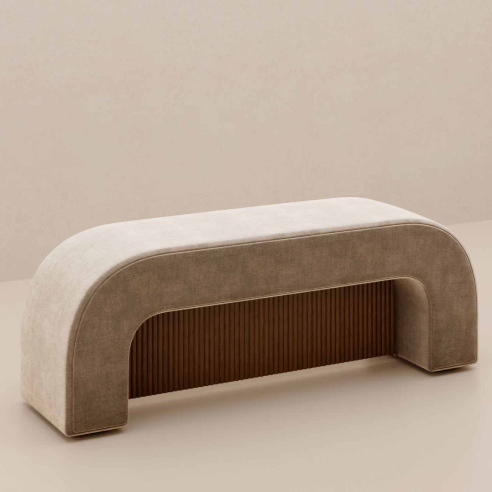 Lee Curved Banquet With Strong Wood Base 1