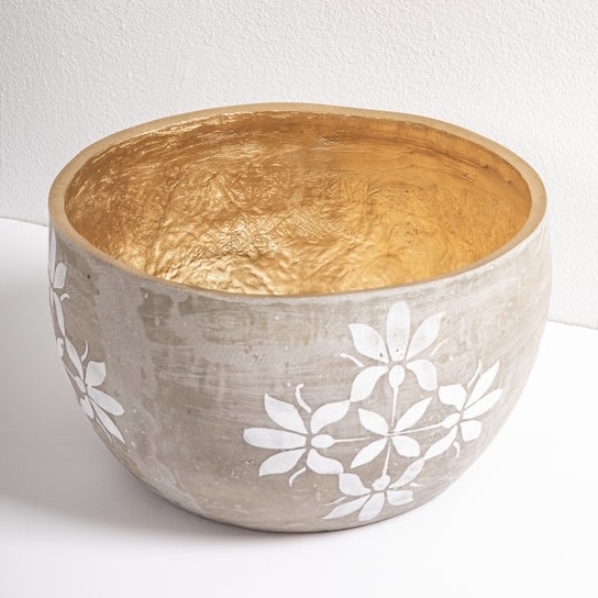 Floral Grey Pot 0